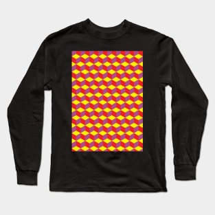 3D Cube Pattern Long Sleeve T-Shirt